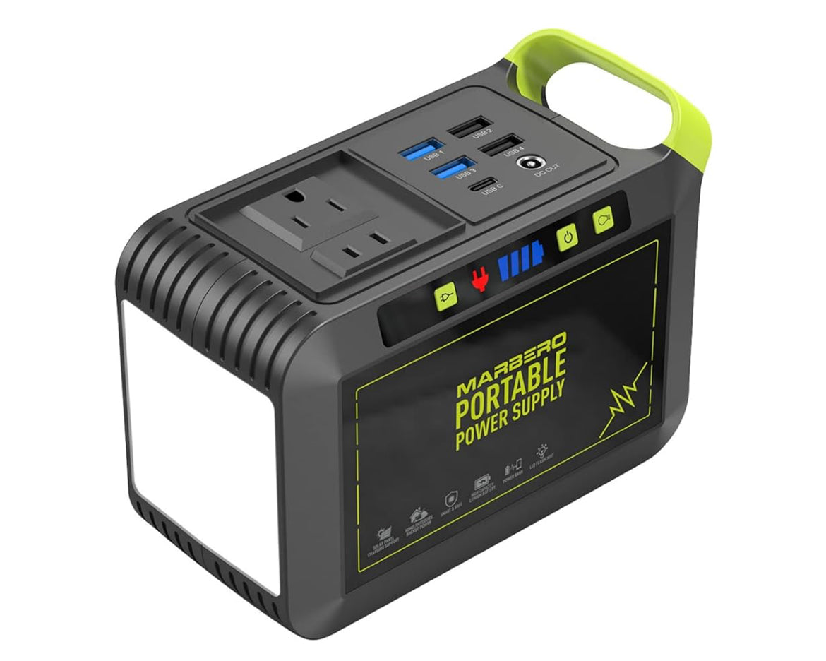 MARBERO Portable Power Station 88Wh Camping Lithium Battery Solar Generator Fast Charging